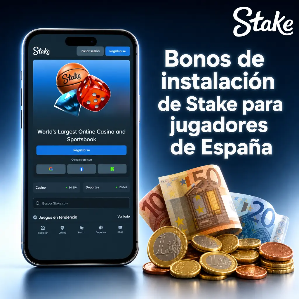 Bonos de instalación de Stake para jugadores de España: rakeback, impulsos de cuota, recompensas VIP y sorteos exclusivos.