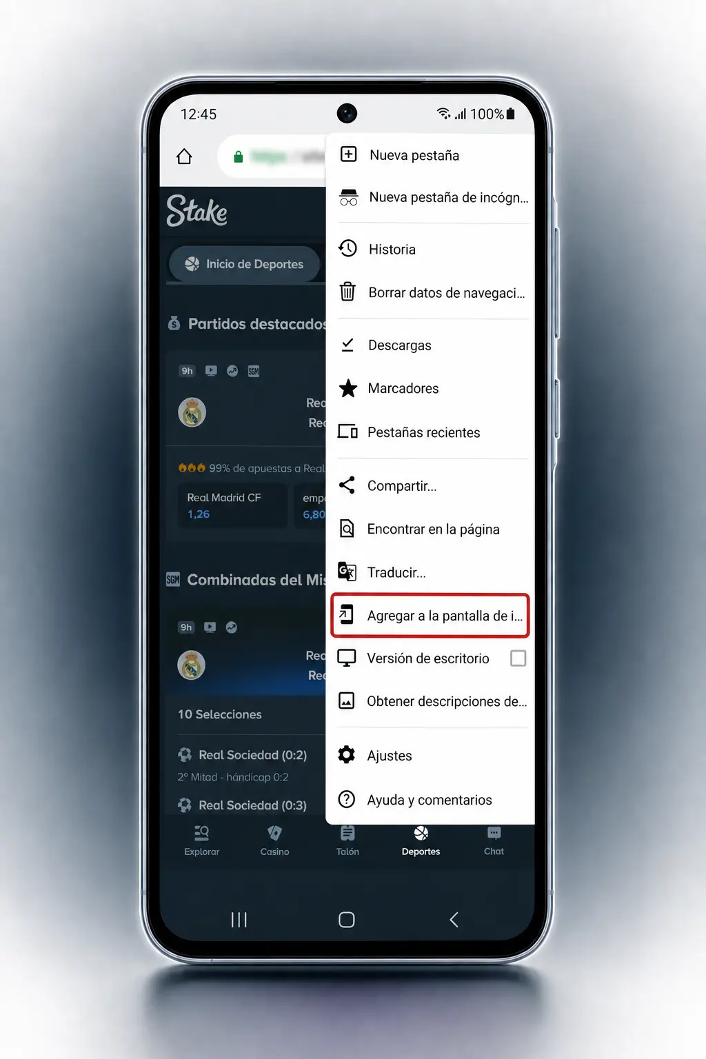 Descarga del APK de Stake para Android desde el sitio oficial, compatible con Android 8.0 o superior