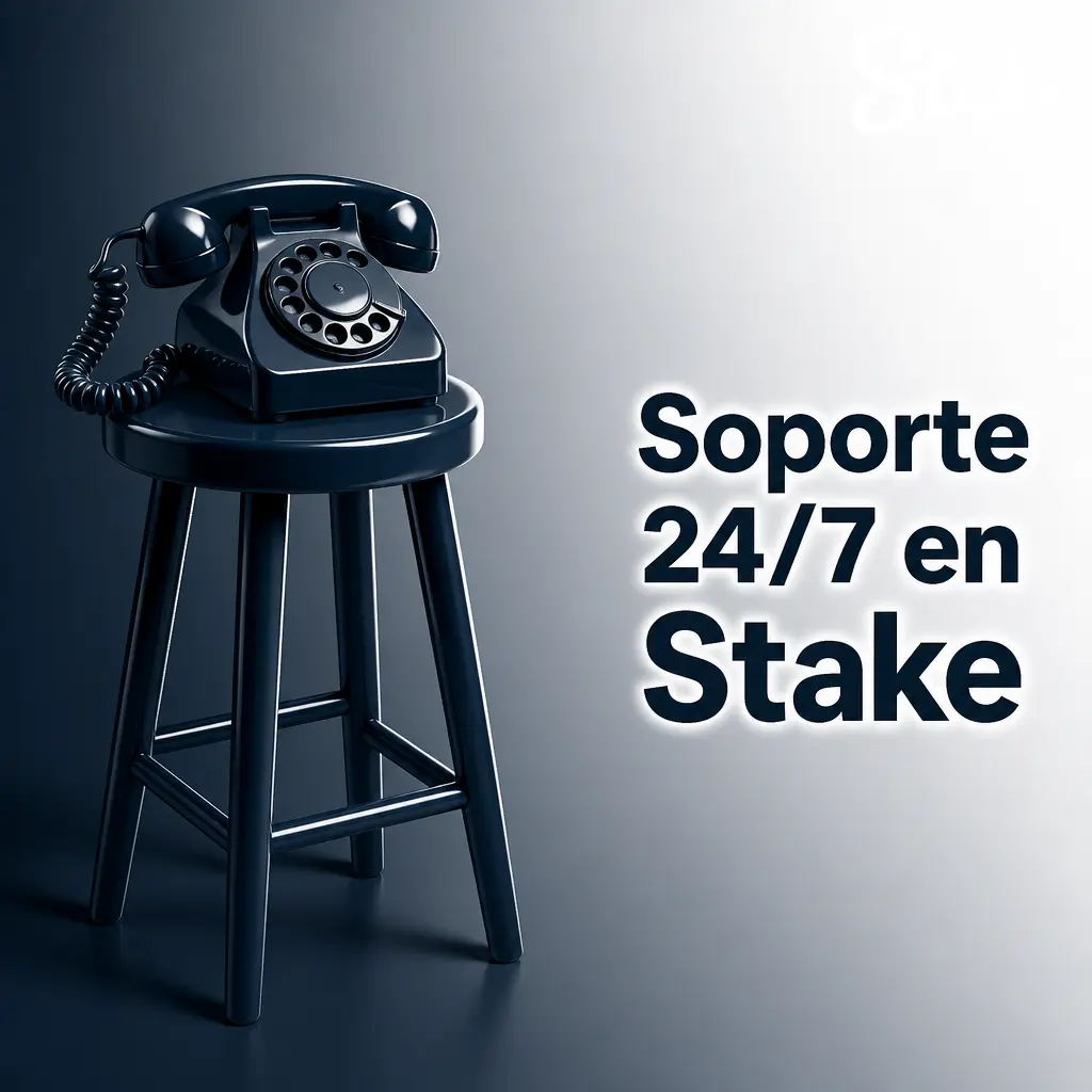 Soporte al cliente de Stake disponible 24/7 en español a través de chat en directo para dudas y verificaciones