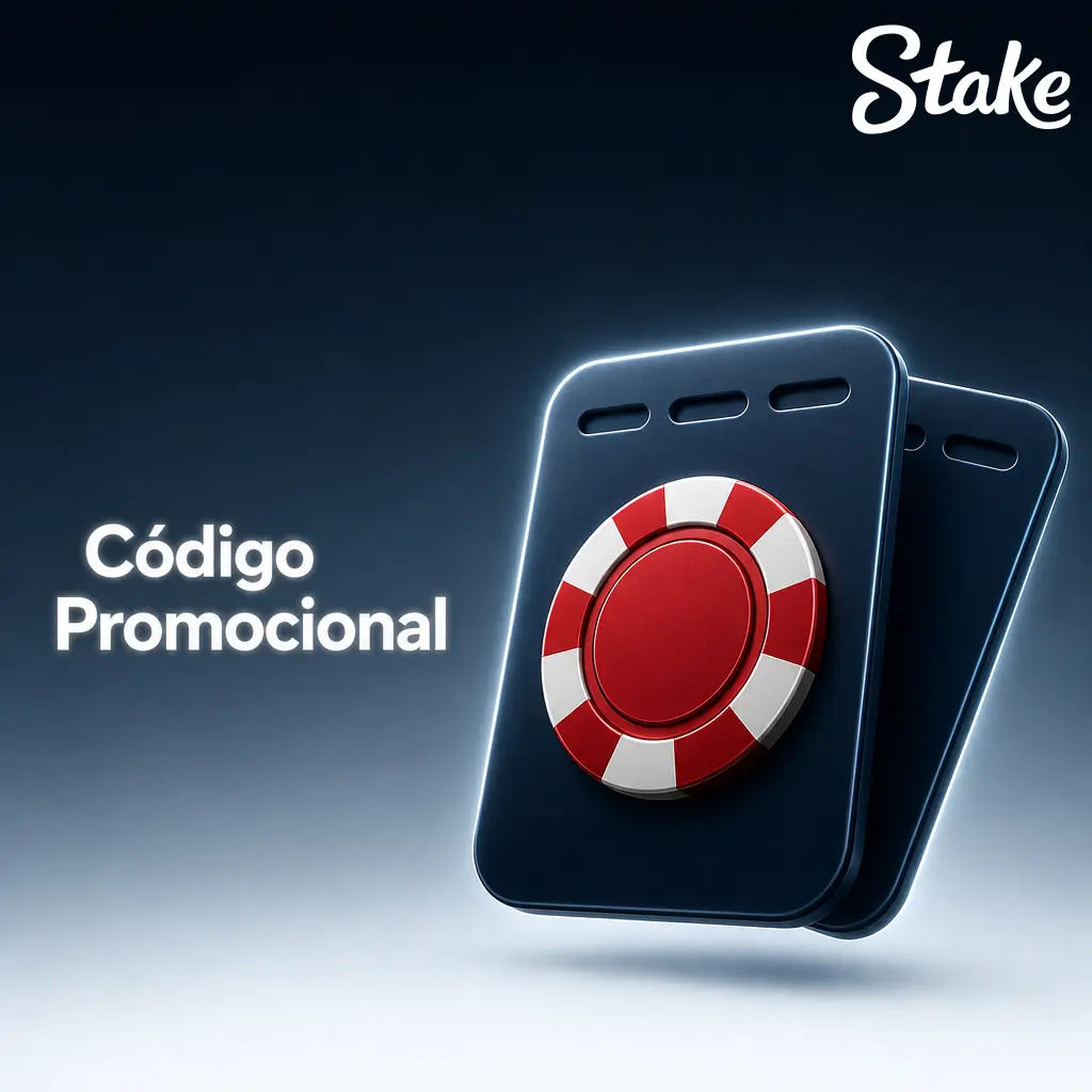 Código promocional de Stake: campo de registro para introducir el código y acceder a promociones temporales o giros gratis.