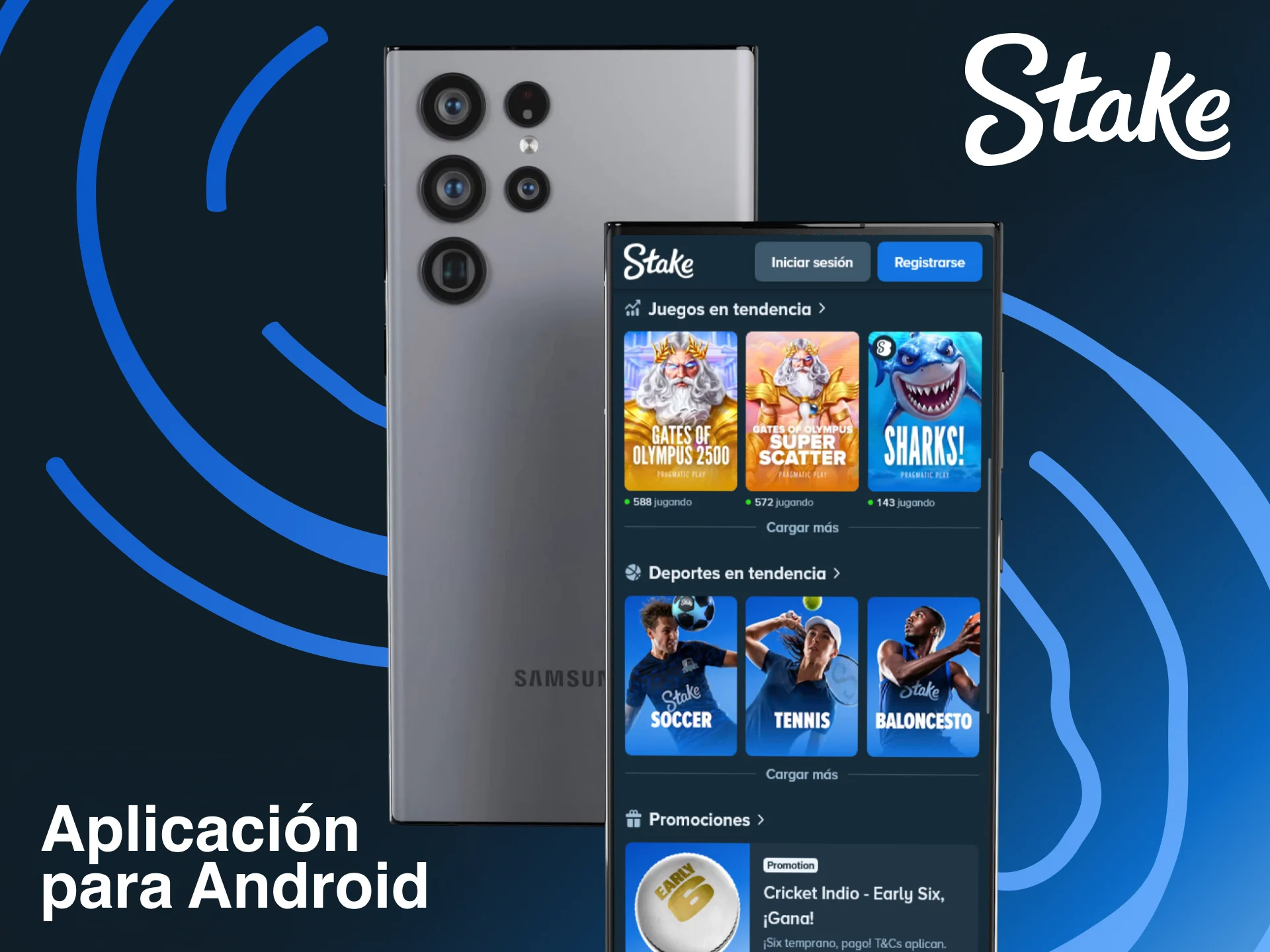 Instala la aplicación móvil de Stake en Android y empieza a apostar.