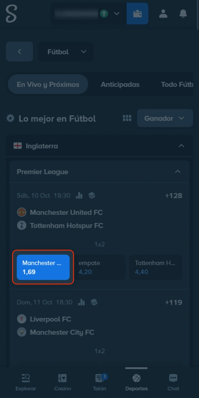Agrega tus pronósticos al boletín de apuestas de Stake para ganar.