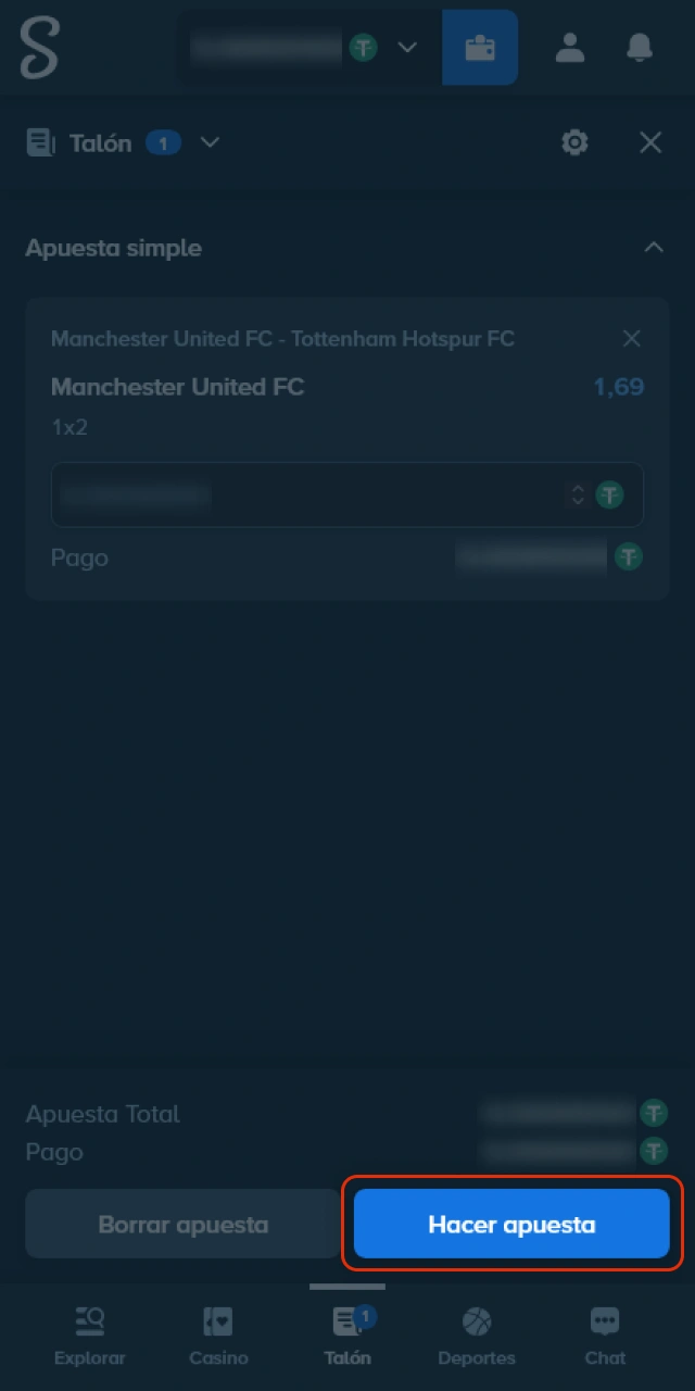 Confirma tu jugada en el boletín de Stake y gana dinero real.